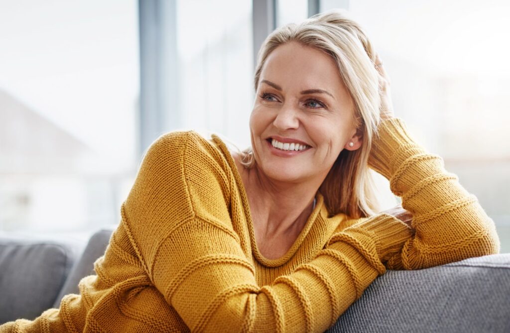 A woman with a beautiful smile